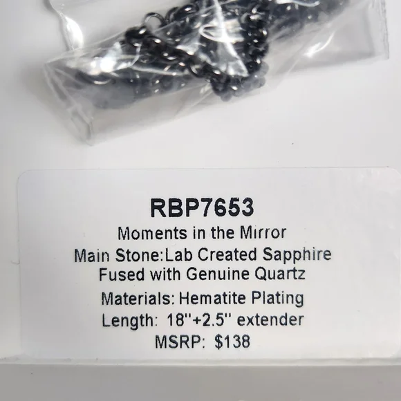 NWT! SET! BP Reign Villain Sapphire Blue and Silver Earrings and Necklace - Picture 7 of 8